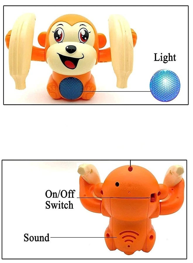 BLISSBORN Voice Activated Tumbling Monkey Toy, Musical Toy with Light and Sound Effects, Tumbling Banana Monkey(Multicolor)- Pack of 1 - Image 5